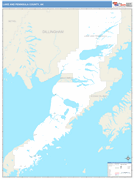 Lake and Peninsula Borough (County), AK Digital Map Color Cast Style